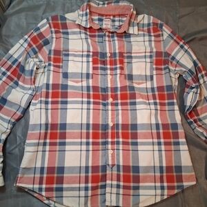 Plaid Red and Blue Men's Shirt